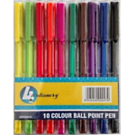 4 Stationery Colour Ballpoint Pens